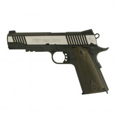 Replica Colt M1911 Rail Gun Silver CO2 Cybergun Resigilat arma airsoft pusca pistol aer comprimat sniper shotgun foto