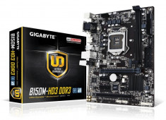 Placa de baza GIGABYTE Socket LGA1151, B150M-HD3, 2 x DDR4 DIMM, DDR4 2133 MHz, 1*DVI-D/1*HDMI, 1*PCIEx16, 2*PCIEx1, 1*PCI, 6 x SATA 6Gb/s, bulk foto