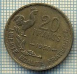 9133 MONEDA- FRANTA - 20 FRANCS -anul 1950 -3 PLUMES ?- starea ce se vede, Europa