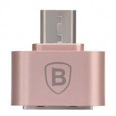 Micro OTG Adaptor 2.1A BASEUS - rose gold foto