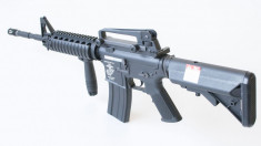 Replica M4 RAS crane stock AimTop arma airsoft pusca pistol aer comprimat sniper shotgun foto