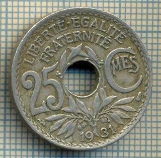 9159 MONEDA- FRANTA - 25 CENTIMES -anul 1931 - starea ce se vede foto
