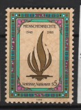 TIMBRE 137d, ONU, VIENA, 1988, ANIVERSAREA A 40 DE ANI DREPTURILE OMULUI., Organizatii internationale, Nestampilat