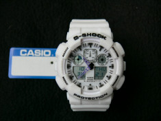 CASIO G-SHOCK GA-100-1A4ER PEARL WHITE DESIGN-MADE IN JAPAN-MANUAL-POZE REALE !! foto