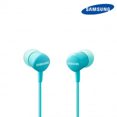 Handsfree stereo Jack 3.5 mm Samsung Albastru (cablu 1.2m, microfon) foto