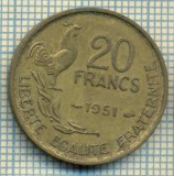 9137 MONEDA- FRANTA - 20 FRANCS -anul 1951 - starea ce se vede, Europa