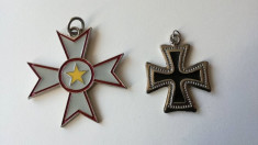Medalion pandantiv breloc reprezentand Crucea de Malta ( de Fier ) foto