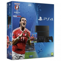 Consola PlayStation 4 + extracontroler Dualshock 4 + joc UEFA EURO 2016 foto