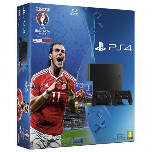 Consola PlayStation 4 + extracontroler Dualshock 4 + joc UEFA EURO 2016 Consola PlayStation 4 + extracontroler Dualshock 4 + joc UEFA EURO 2016