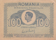 ROMANIA 100 lei 1945 XF+++!!! foto