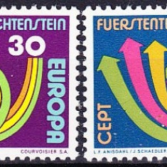 Europa-cept 1973 - Lichtenstein 2v.neuzat,perfecta stare(z)