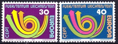 Europa-cept 1973 - Lichtenstein 2v.neuzat,perfecta stare(z) foto
