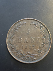 5 bani 1867 W stare f buna foto