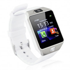 Smartwatch Bluetooth DZ09 MTK Compatibil SIM si MicroSD cu Camera Alb Resigilat foto