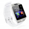 Smartwatch Bluetooth DZ09 MTK Compatibil SIM si MicroSD cu Camera Alb Resigilat