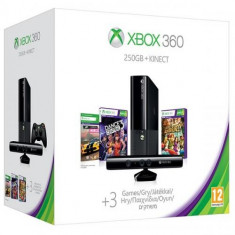 Consola Xbox 360 250 GB + Kinect Sensor + 3 jocuri (Kinect Adventures, Dance Central 3, Forza Horizon-Cod Digital) foto