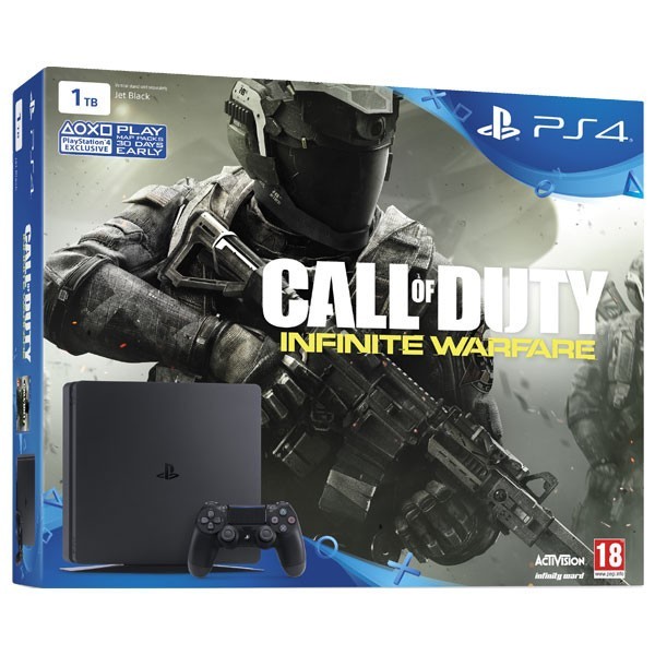 Consola Playstation 4 SLIM 1TB negru + Joc Call of Duty: Infinite Warfare foto mare Consola Playstation 4 SLIM 1TB negru + Joc Call of Duty: Infinite Warfare foto mare