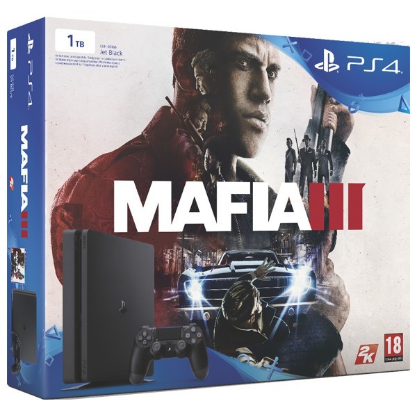 Consola Sony Playstation 4 SLIM, 1TB, negru + Joc Mafia 3 foto mare Consola Sony Playstation 4 SLIM, 1TB, negru + Joc Mafia 3 foto mare