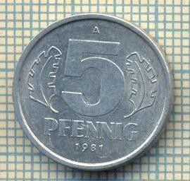 9067 MONEDA- GERMANIA(RDG) - 5 PFENNIG -anul 1981 A - starea ce se vede