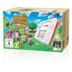 Consola Nintendo 2DS alb / rosu + joc Animal Crossing New Leaf foto