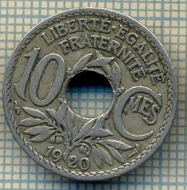 9177 MONEDA- FRANTA - 10 CENTIMES -anul 1920 - starea ce se vede foto