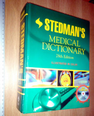 DICTIONAR MEDICAL - STEDMAN S - MEDICAL DICTIONARY + CD - ENGLEZA STARE F BUNA foto