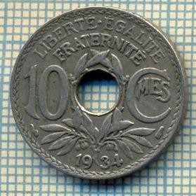 9189 MONEDA- FRANTA - 10 CENTIMES -anul 1934 - starea ce se vede foto