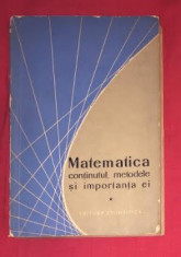 Matematica : continutul, metodele si importanta ei Vol. 1 foto