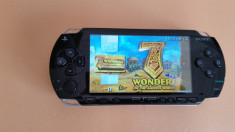 Consola PSP 1000 MODATA PSP MODDAT Card 16 GB + 140 Jocuri Pe Card foto