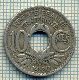 9194 MONEDA- FRANTA - 10 CENTIMES -anul 1920 - starea ce se vede foto