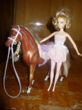 Papusa balerina Barbie, cu cal - OKAZIE