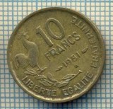 9270 MONEDA- FRANTA - 10 FRANCS -anul 1951 B -starea care se vede, Europa