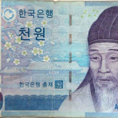 Bancnota 1000 Won - Coreea de Sud, anul 1997? *Cod 422