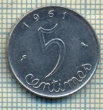 9305 MONEDA- FRANTA - 5 CENTIMES -anul 1961 -starea care se vede, Europa