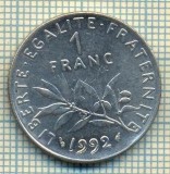 9338 MONEDA- FRANTA - 1 FRANC -anul 1992 -starea care se vede, Europa