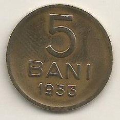 ROMANIA RPR 5 BANI 1953 [3] XF+ , Livrare in cartonas foto