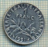 9346 MONEDA- FRANTA - 1 FRANC -anul 1991 -starea care se vede, Europa