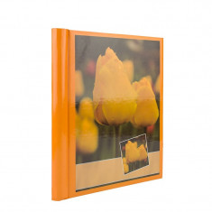 Album poze Orange Flower, 10 file autoadezive, 20 pagini foto, 23x28 cm, spirala, portocaliu foto