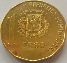 Moneda 1 Peso - republica DOMINICANA, anul 1991 *cod 1615 foto
