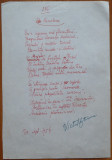 Poezie in manuscris , Victor Eftimiu ; Renasterea , 1954 , mason , aroman