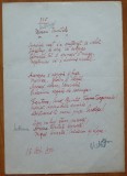 Poezie in manuscris , Victor Eftimiu ; Sublima trinitate , 1954 , aroman , mason