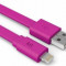 Cablu de date Kit Fresh - Apple Lightning MFI LED Roz ip5usbfreshpi