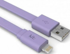 Cablu de date Kit Fresh - Apple Lightning MFI LED Mov ip5usbfreshpu foto