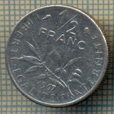 9372 MONEDA- FRANTA - 1/2 FRANC -anul 1967 -starea care se vede