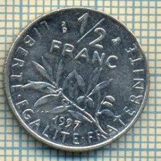 9353 MONEDA- FRANTA - 1/2 FRANC -anul 1997 -starea care se vede