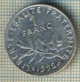 9340 MONEDA- FRANTA - 1 FRANC -anul 1992 -starea care se vede, Europa