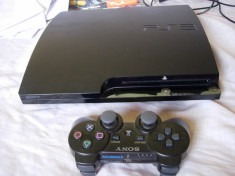 Consola ps3 slim- hdd 200gb -modat+PSN Online +multe jocuri -GTA 5-FIFA 17 ,etc foto