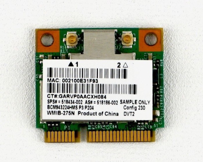 wifi Pavilion dv6 DV7 HP G50 G60 Cq50 Cq60 BCM943224HMS 802.11 b/g/n 518434-002