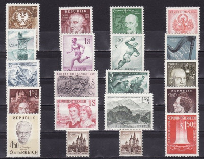 2323 - lot timbre Austria 1959-61, neuzat,perfecta stare. foto