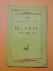 Poesies - Francois Villon 1931 / R7P4F foto